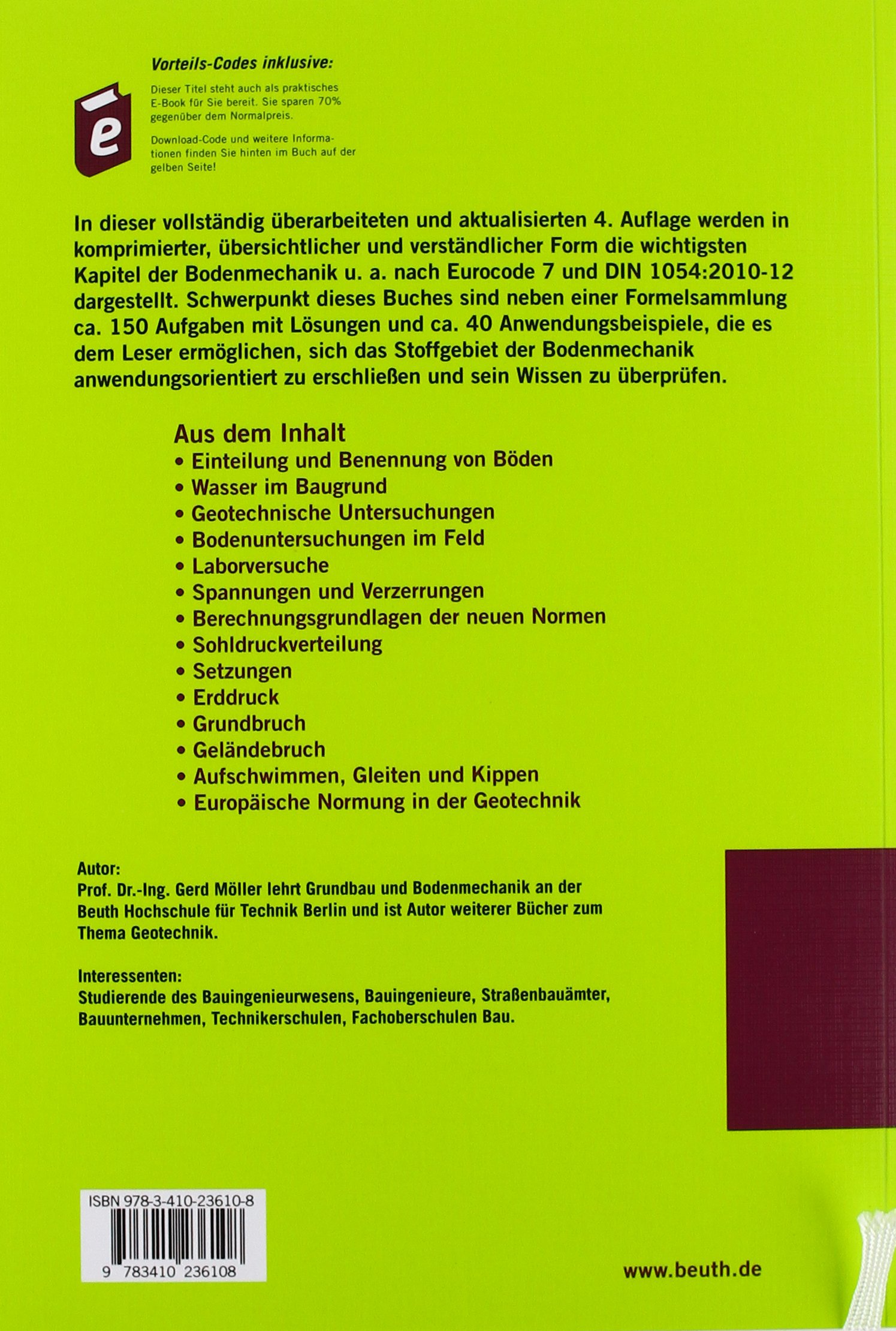 Geotechnik kompakt nach Eurocode 7: Paket: Band 1: Bodenmechanik + Band 2: Grundbau Bauwerk-Basis-Bibliothek