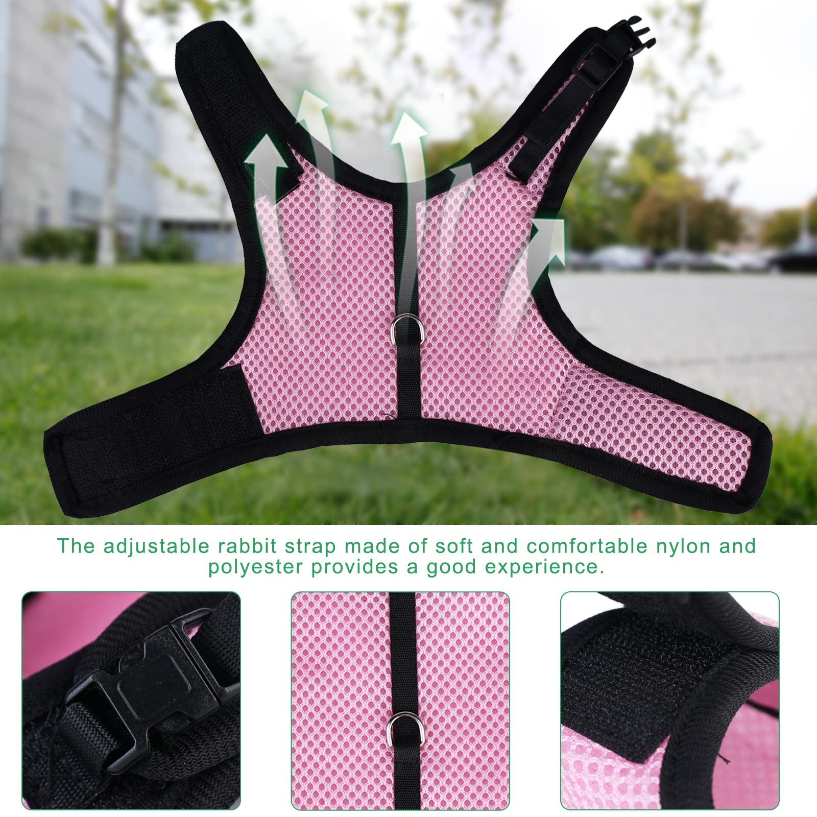 Pettorina Per Coniglio Taglia M - Con Guinzaglio Elastico - Foto 3