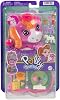 Polly Pocket Dolls and Playset, Pony Rodeo Compact, Travel Toy with 1 Micro Doll, Pet Horses, Food & Fashion Styling Accessories, JCR39