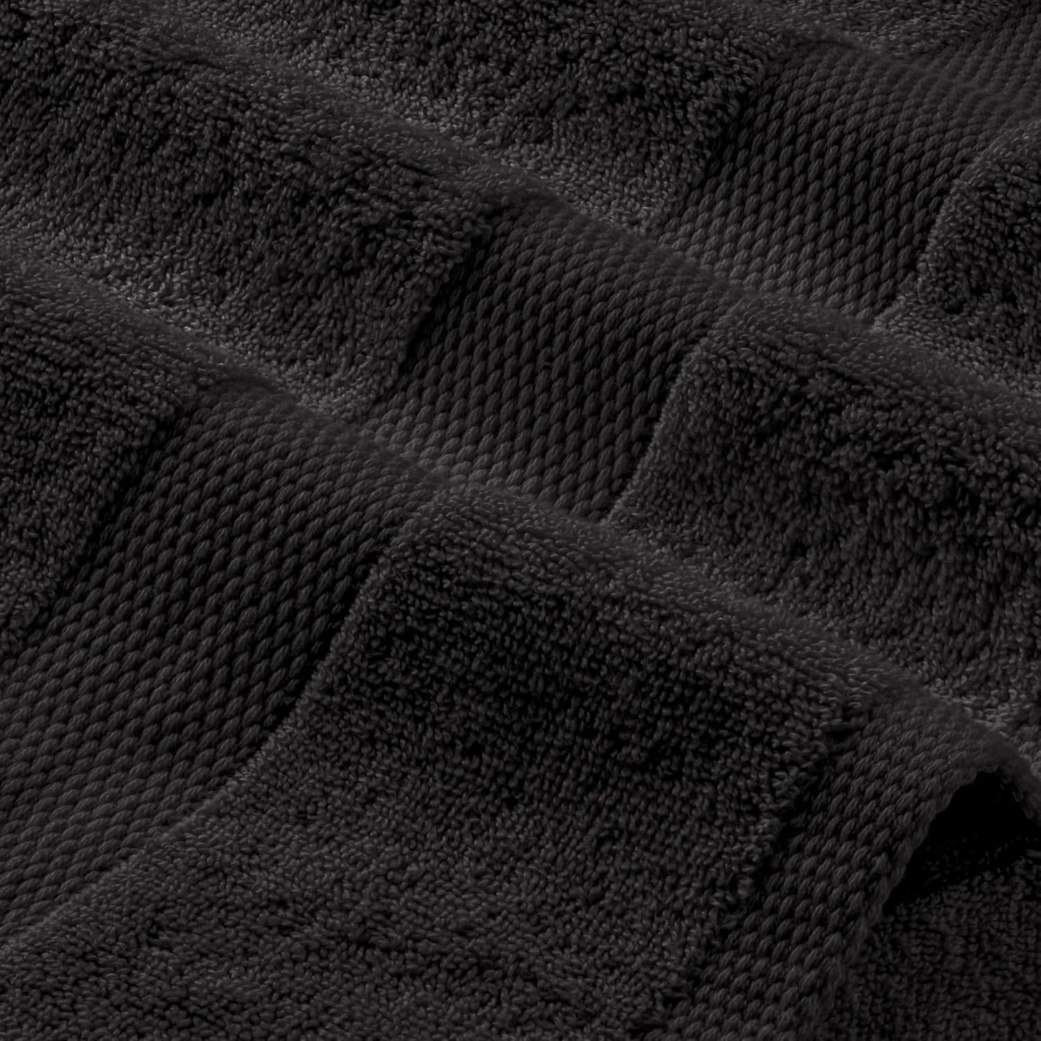 White Classic Black Hand Towels for Bathroom [6 Pack] Cotton Hand Towel Bulk for Gym, Kitchen and Spa, 16x27 Inches Soft Highly Absorbent Quick Dry Terry Salon Towels - Image 8