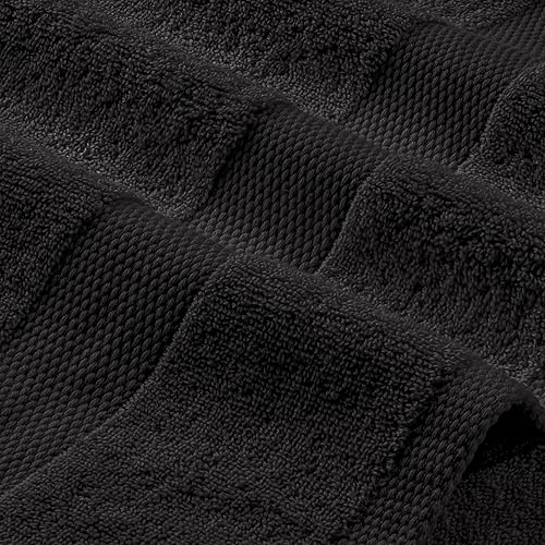 Vista 79 de Wealuxe - Juego de 6 toallas de baño blancas de 24 x 50 pulgadas, juego de toallas de algodón extra absorbentes para baño Blanco,Negro,Gris,Azul