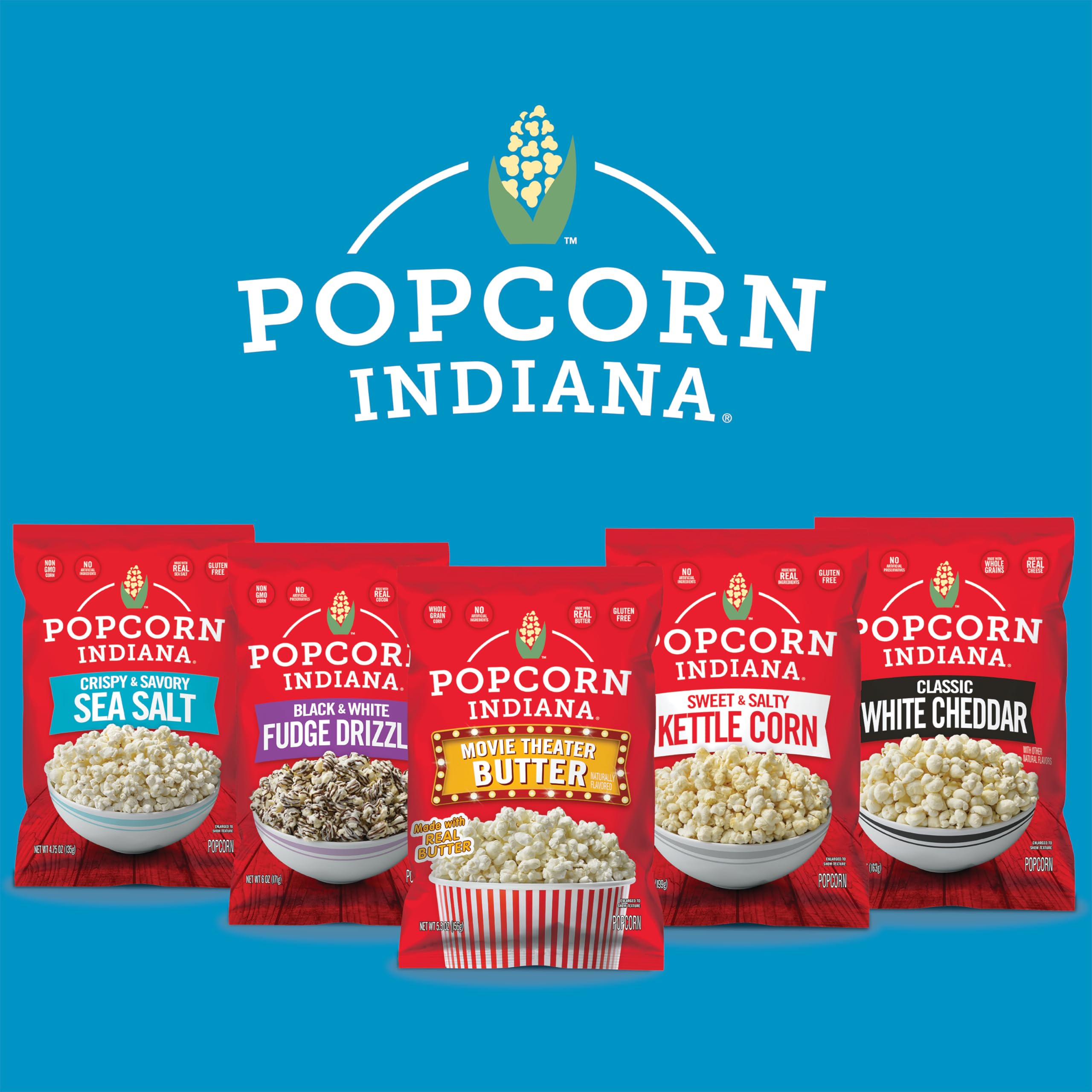 Popcorn Indiana Movie Theater Butter - Bolsas tamaño King, 1.5 onzas (paquete de 6)