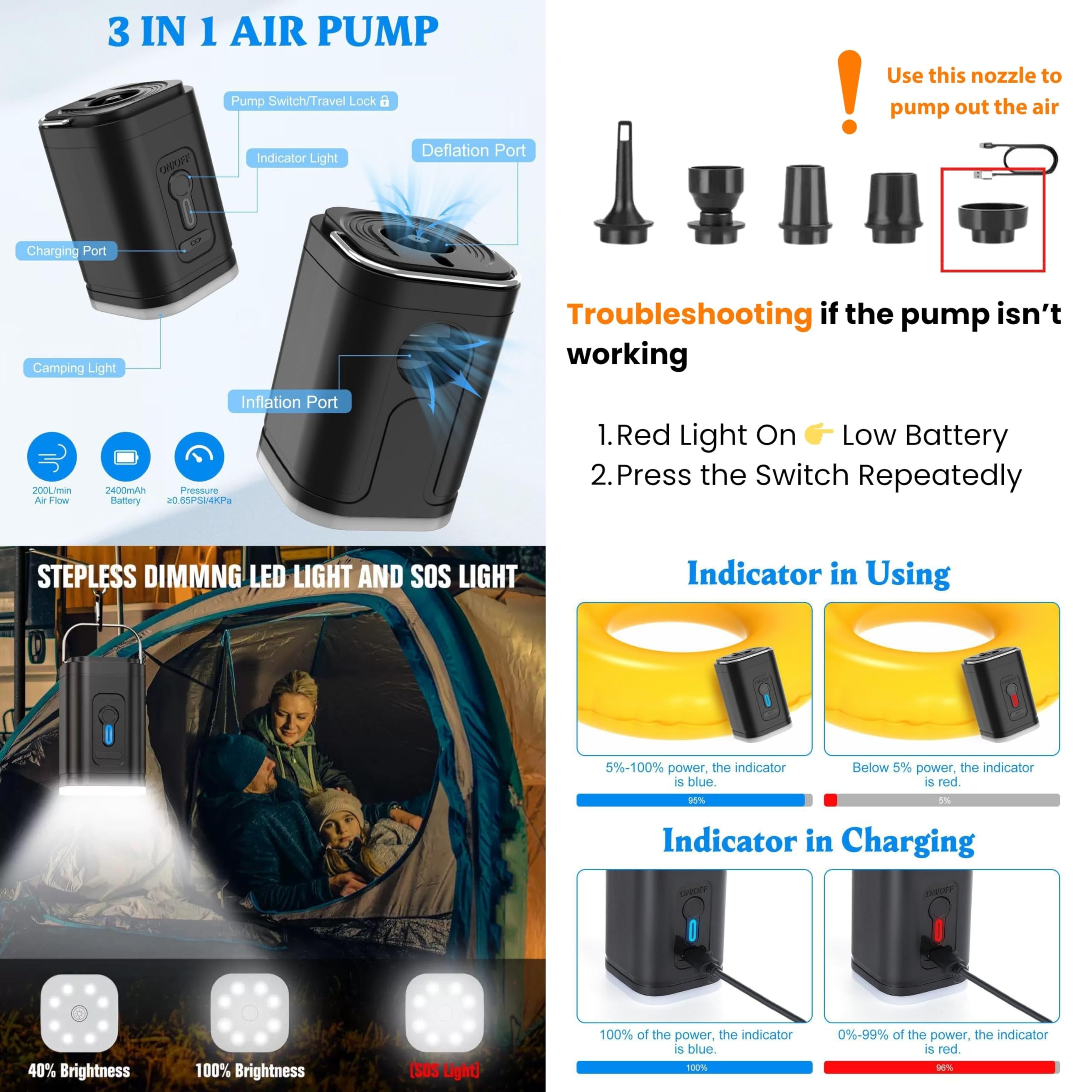 Bolsas de vacío para viajes, bolsas de sellado al vacío reutilizables IP67 para ropa con bomba eléctrica, cubo de embalaje sellado al vacío para maletas, mochila y viajes (1 unidad + bomba)