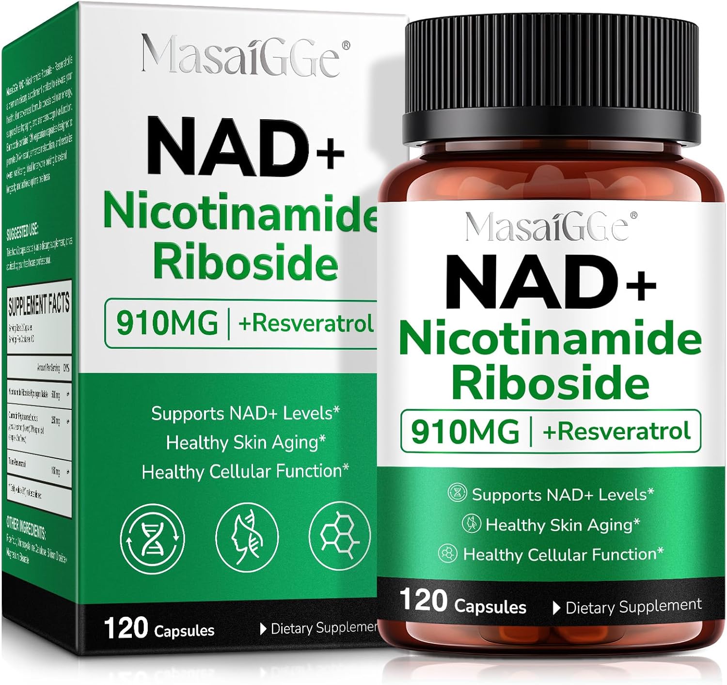 NAD Supplements for Women, 120PCS NAD+ Supplement for Anti Aging and Cell Regeneration,Supports Cellular Energy, Brain, Muscle,Take 1 Daily | 1 Bottle