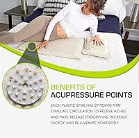 Vista 3 de ProsourceFit Ki Acupressure Mat and Pillow Set with 100% Natural Linen for Back/Neck Pain Relief and Muscle Relaxation