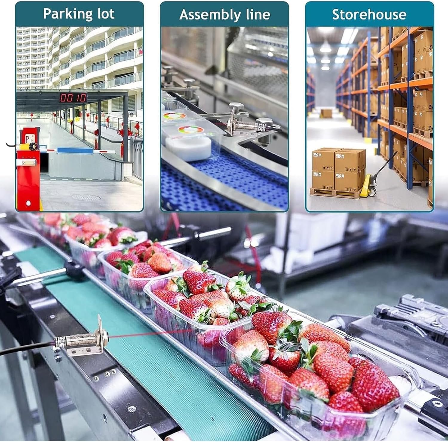 Led Digital Counter, 6-Digit Screen Counter, Magnet Sensing Distance 20MM, Count Up to 999999, Power-Off Memory, for Conveyor Belt, Production Line, People Visitor Counter