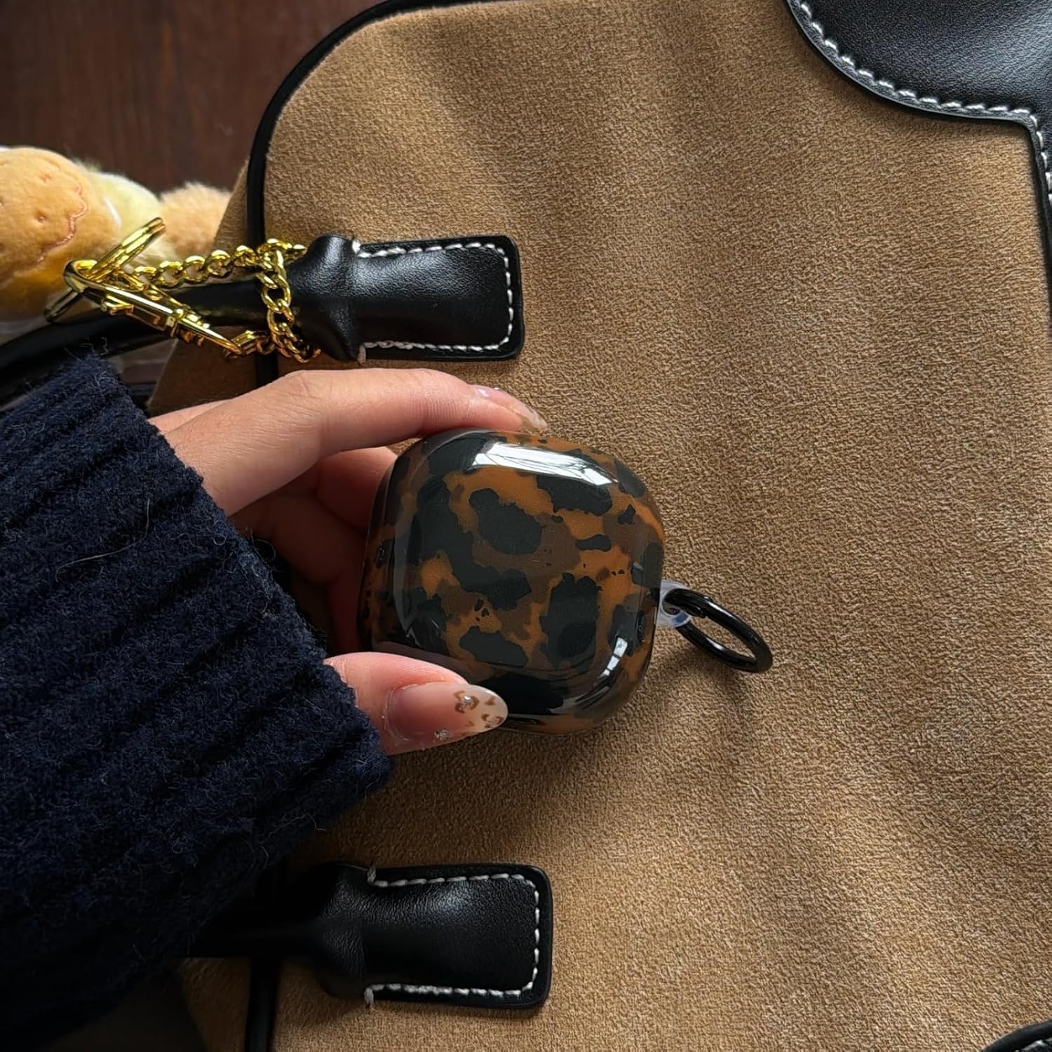 Tortoise Shell Retro Case for Galaxy Buds 2/2 Pro/FE, Cute Brown Leopard Cool Aesthetics Shockproof for Cool Girls Women Men (for Galaxy Buds 2/2 Pro/FE) image 3