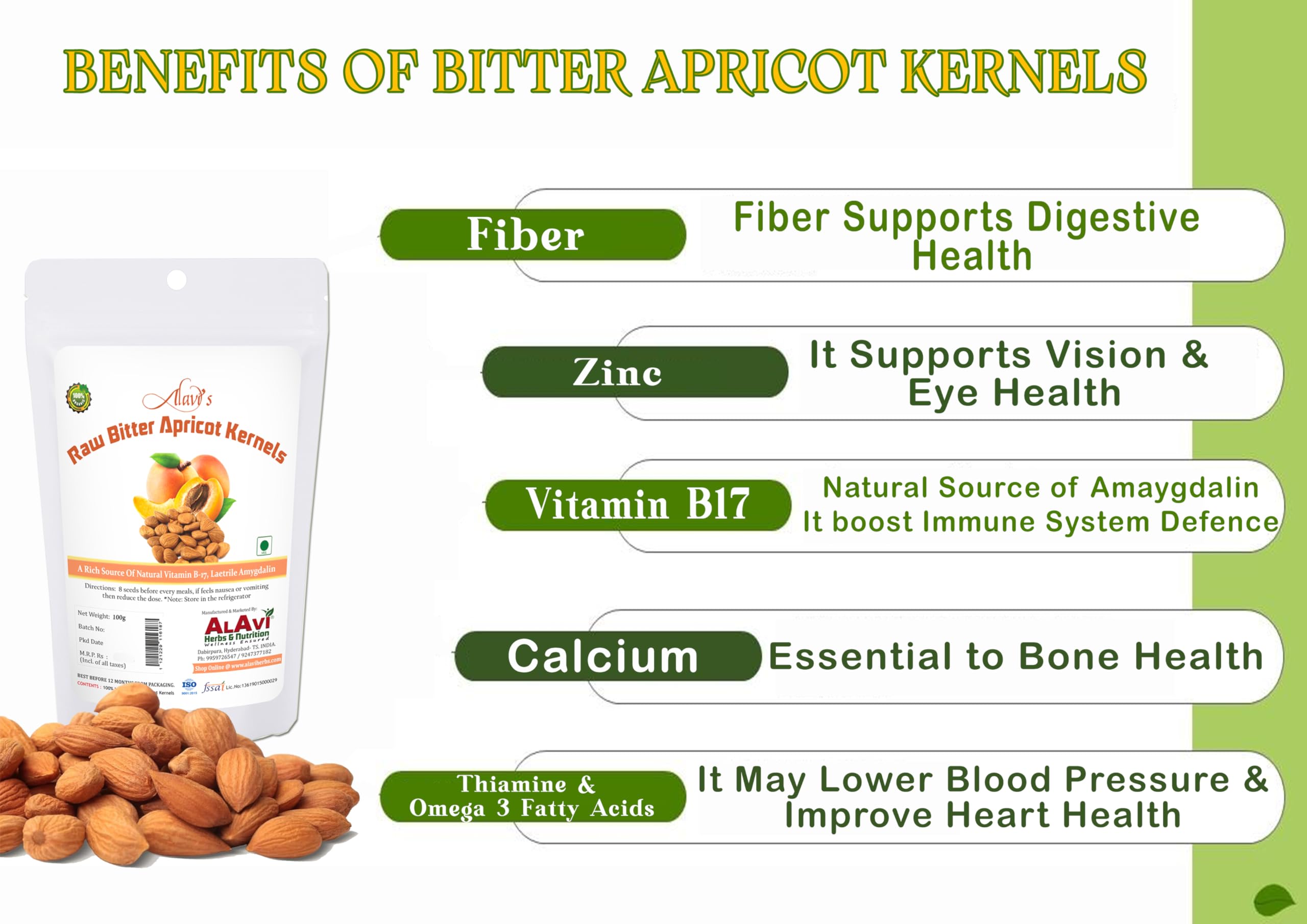 BITTER APRICOT KERNELS/SEEDS (Vitamin B17) 2