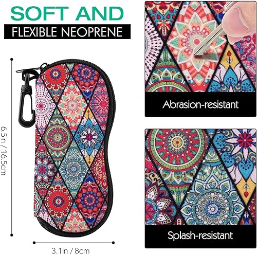 Miniatura 25 de MoKo - Estuche suave, ultra ligero, de neopreno, para lentes de sol, con cremallera y clip para cinturón