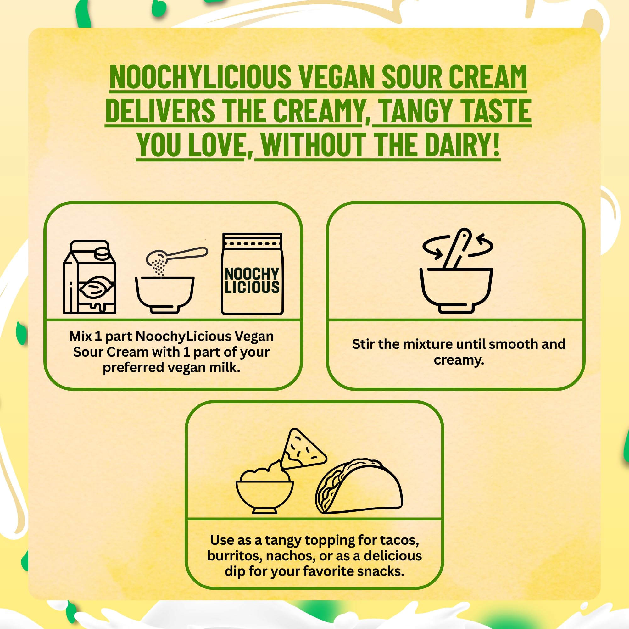 Gloriously Vegan NoochyLicious Sour Cream Powder Smooth Tangy Dairy-Free Plant-Based Seasoning Lactose-Free Gluten-Free Non-GMO Sour Cream Alternative for — view 6