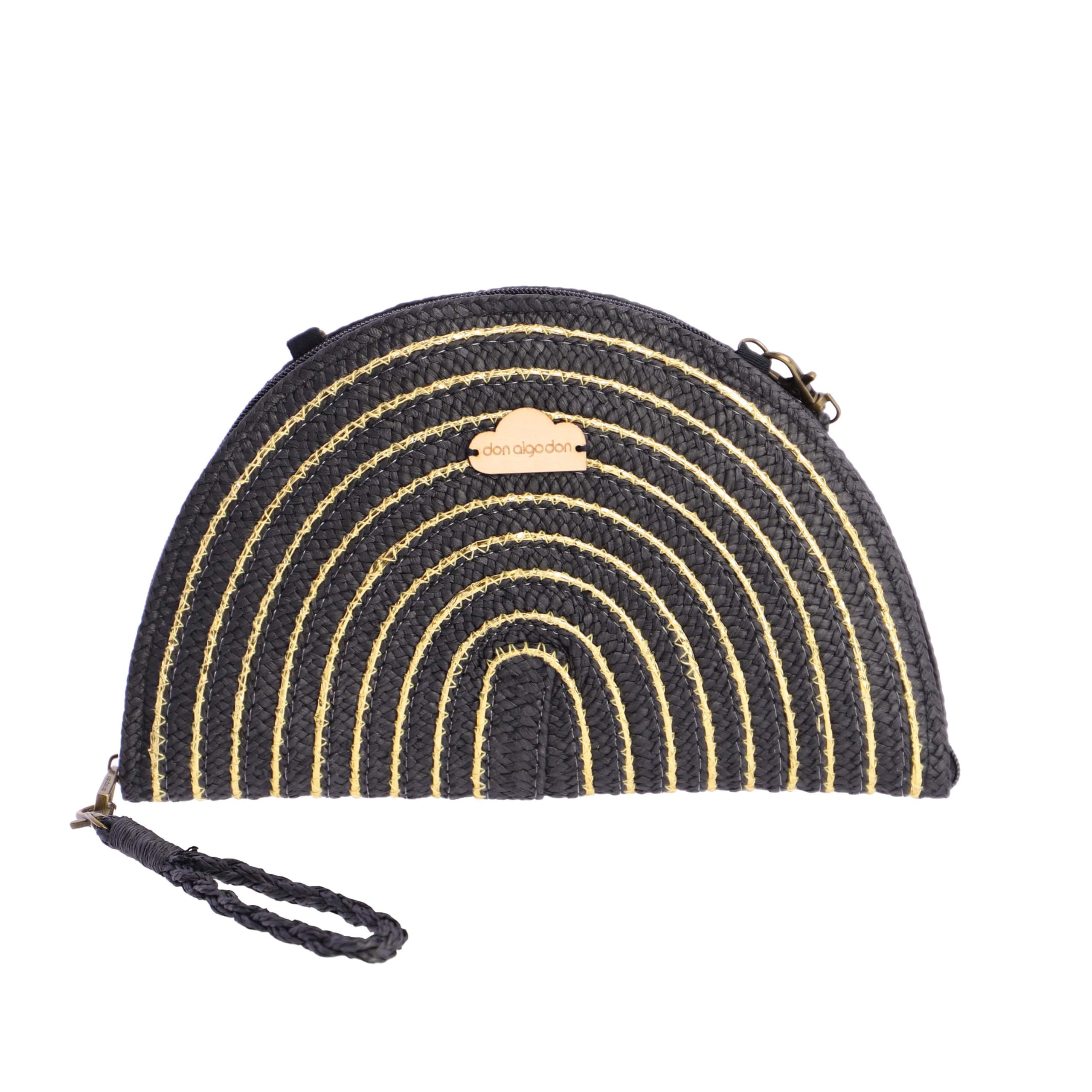 DON ALGODON Aveiro, Bandolera Mujer Verano Rafia Bolso Mimbre Hecho a Mano Ideal para la Playa