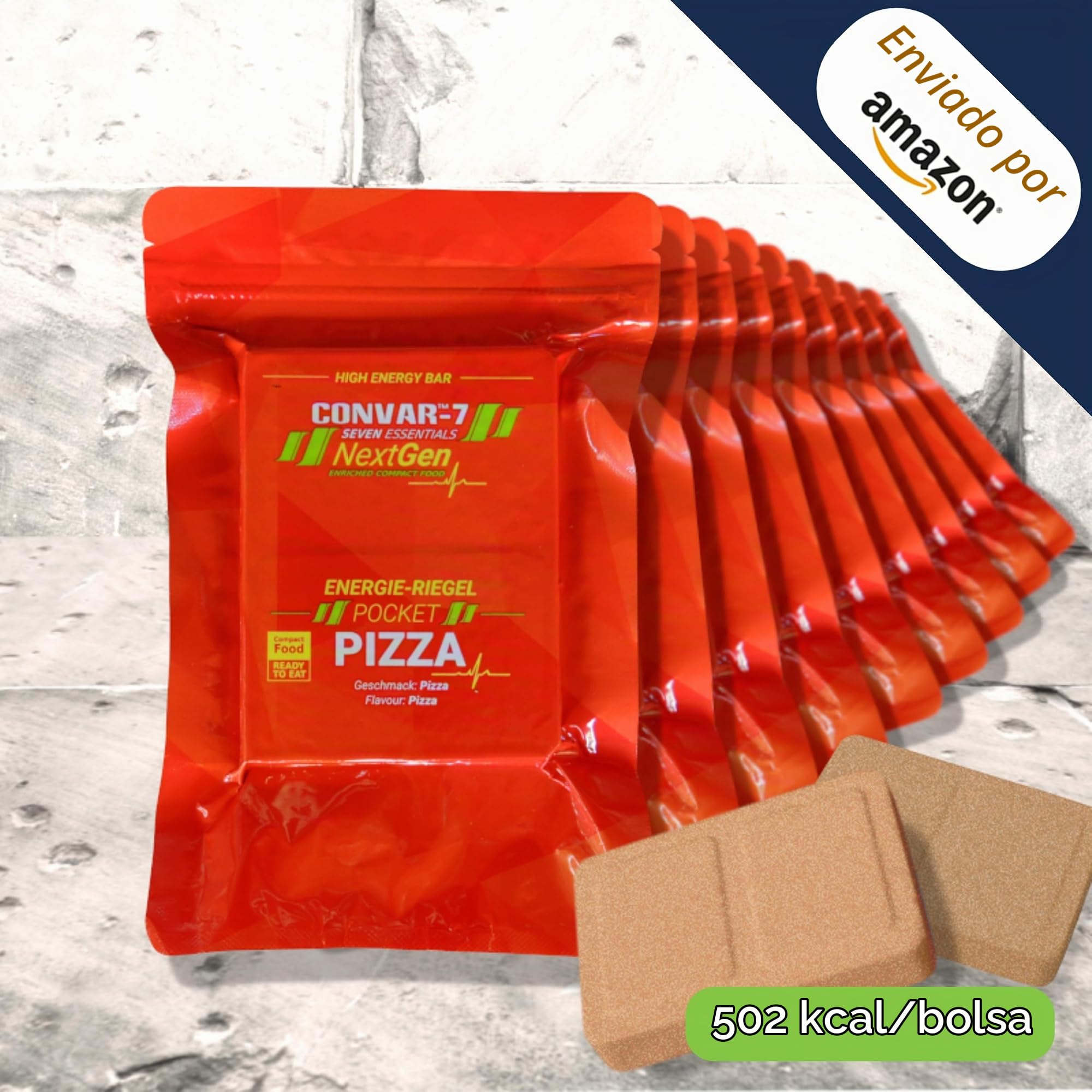 CONVAR-7 Barrita Energética Pizza Ración de Supervivencia Emergencia