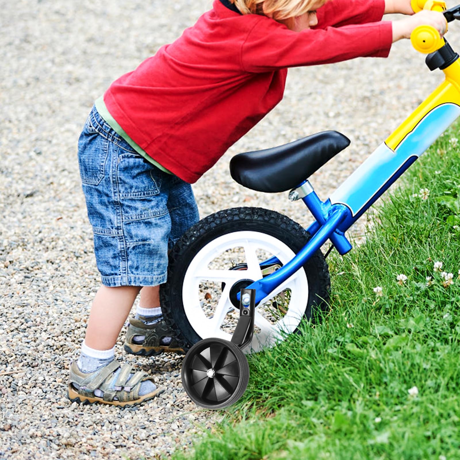 Bici Accessori la Bicicletta Ragazza per 16 Pollici Ragazzo Rotelle Supporto in Acciaio e Plastica Stabilizzatori Sicuri e Facili da Installare Anni 3-8