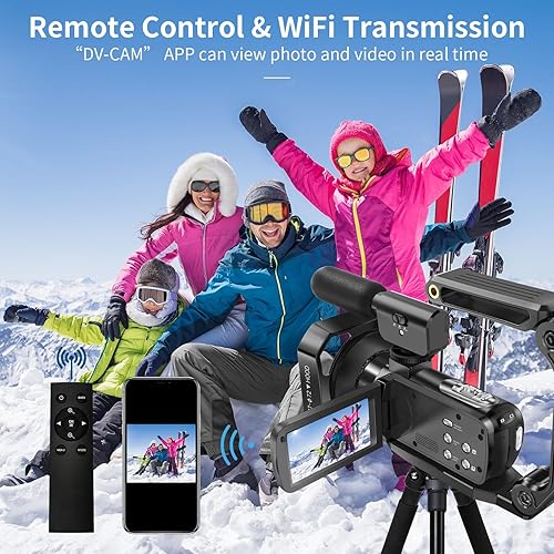 Miniatura 3 de Kit de videocámara de cámara de video 4K, zoom digital de 56 MP 18X de 3.0 pulgadas, pantalla táctil IPS de 3.0 pulgadas, videocámara digital de