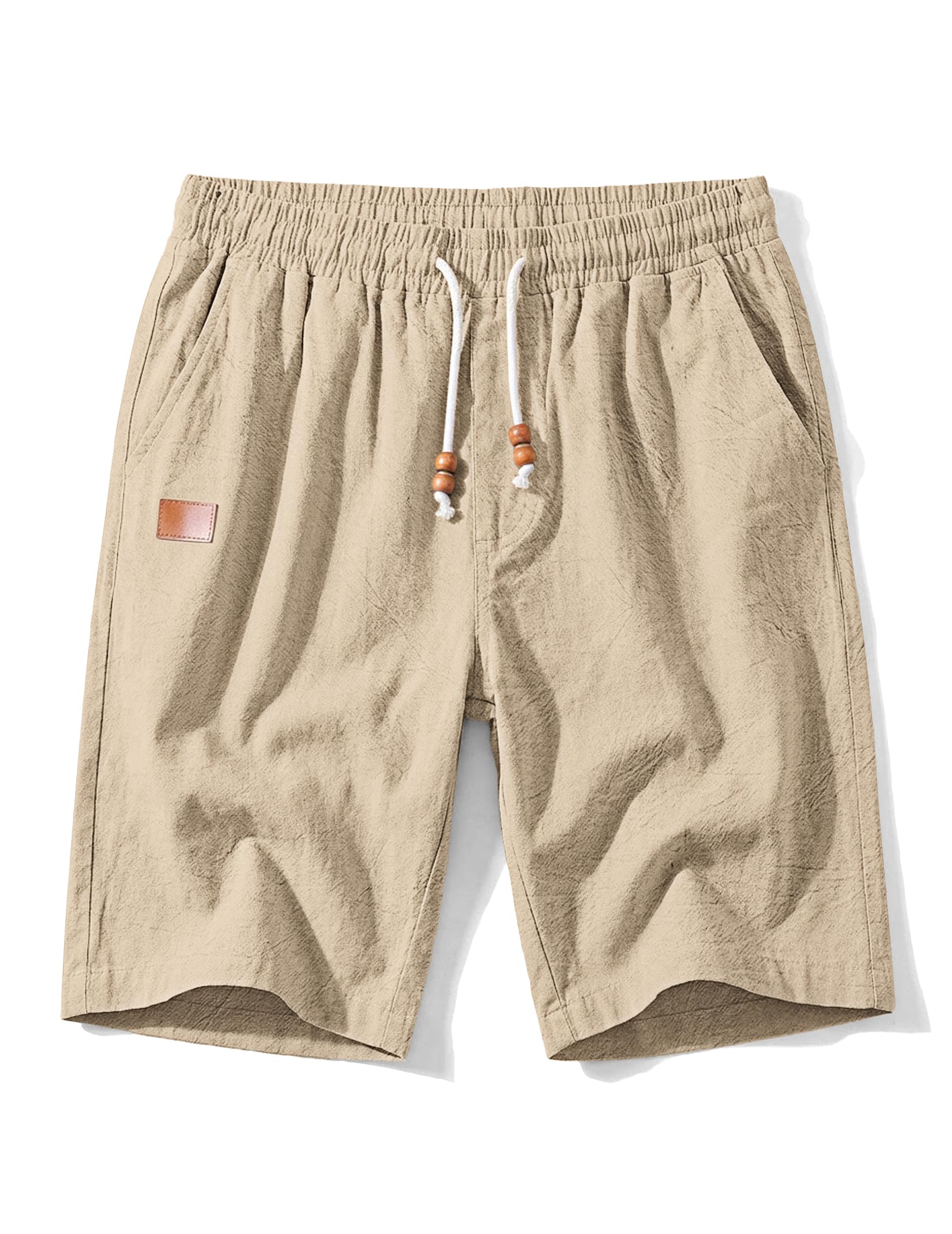 TARAINYA Pantaloncini Lino Uomo Bermuda Uomo in Morbido Cotone e Lino con Cordino Regolabile e Tasche