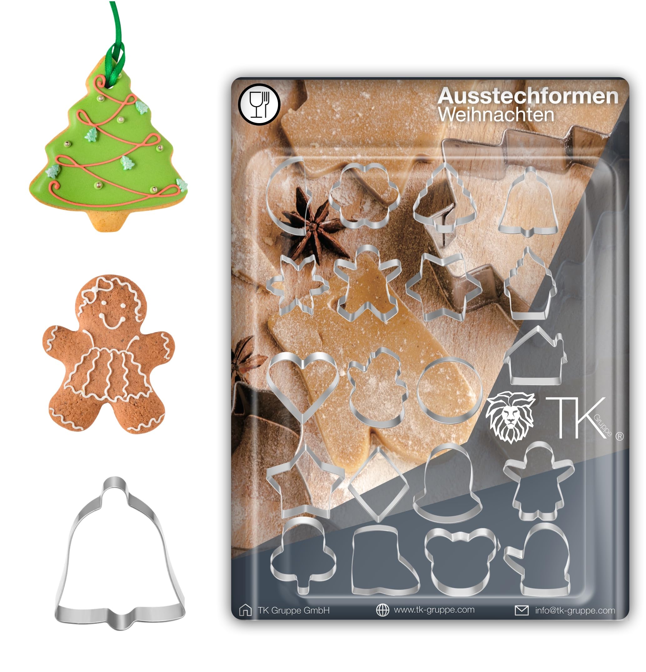 Set de 100 moldes para galletas - para hornear Navidad y XMAS - Molde insertable & Cortador de galletas & Molde para galletas & Molde para galletas