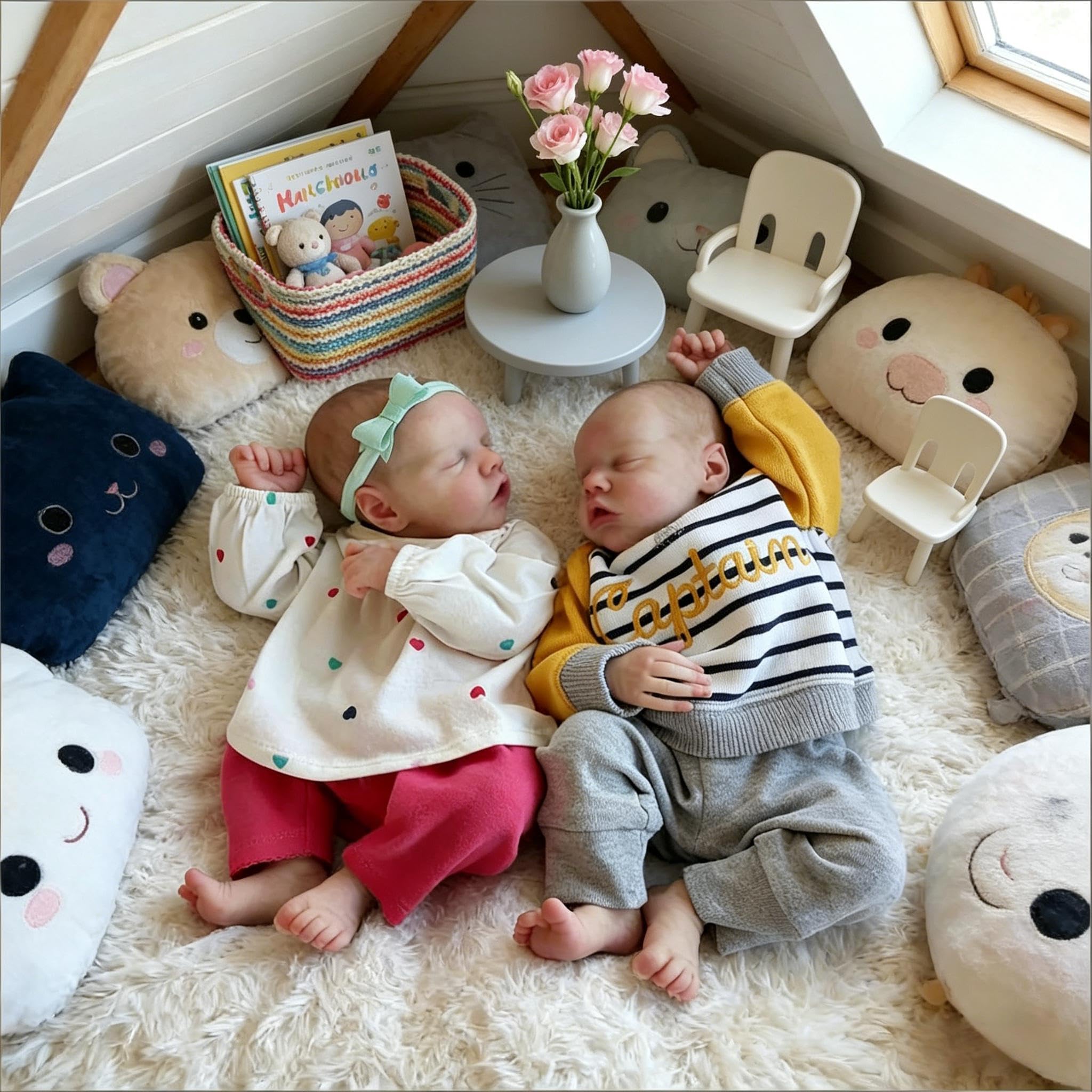 Realistyczne lalki Reborn Baby Dolls Twins Girl and Boy 45 cm prawdziwe życie laleczka boby, silikonowa lalka na całe ciało, realistyczne noworodki, bliźniaki, lalki z akcesoriami do zabawek