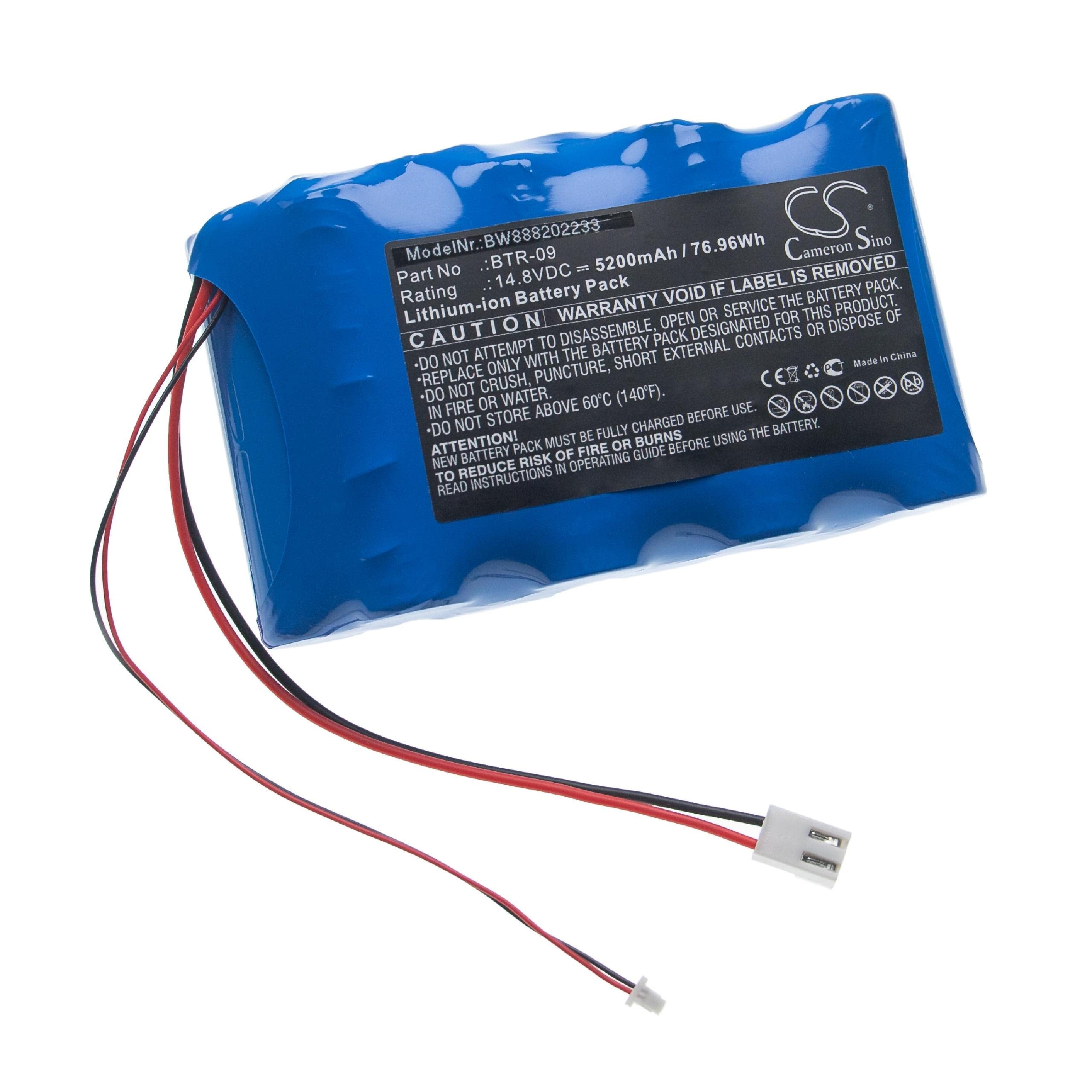 vhbw batteria sostituisce Fujikura BTR-09 per dispositivo di misurazione (5200mAh, 14,8V, Li-Ion)