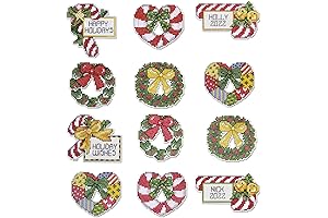 Design Works Crafts Christmas Wreaths Ornate Cross Stitch Ornaments