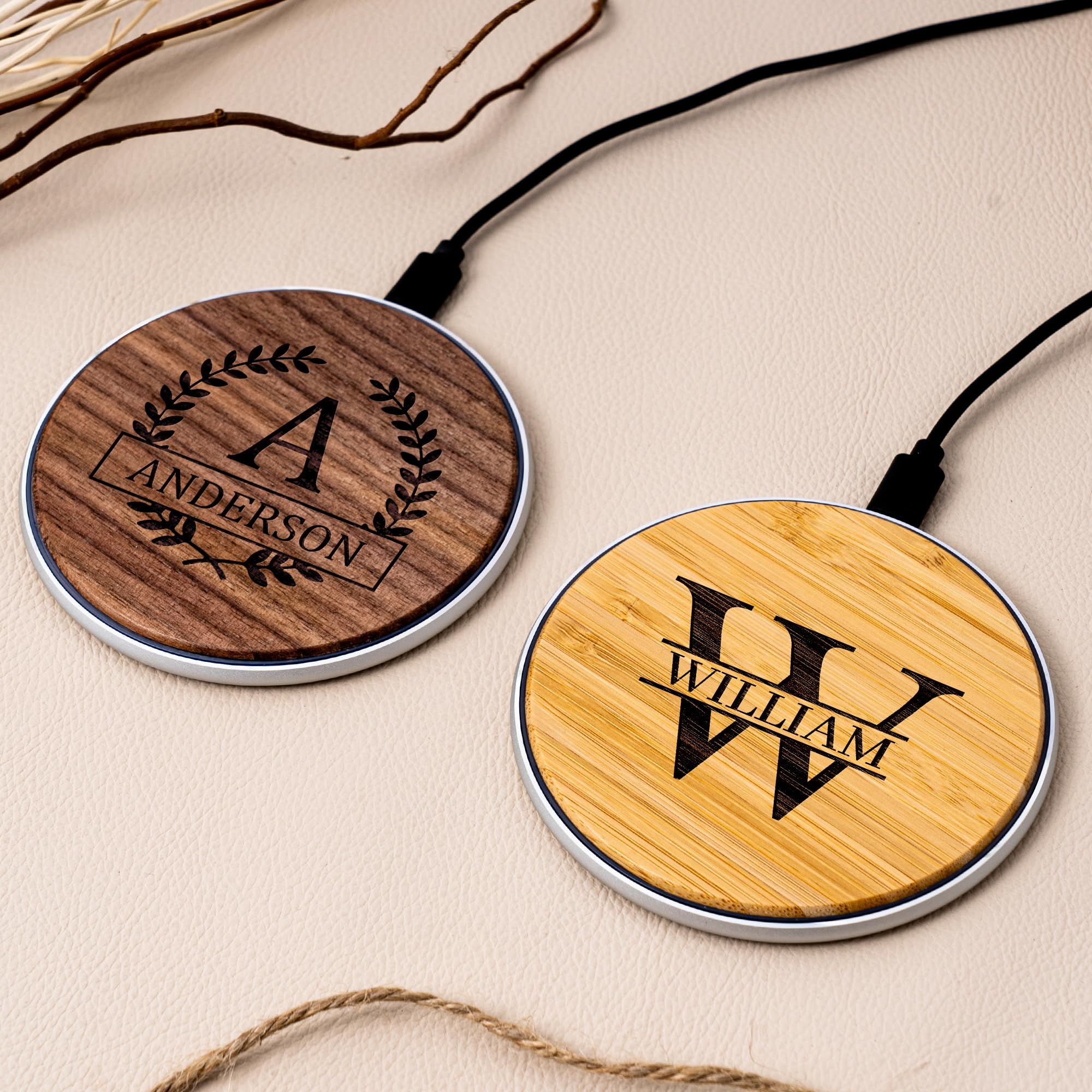 personalised portable wireless charger