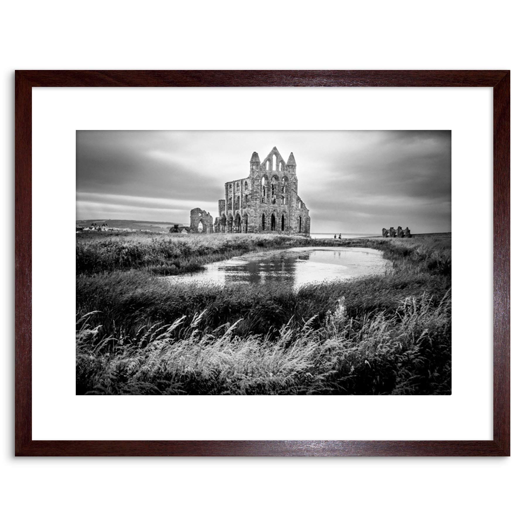 Wee Blue Coo PHOTO LANDSCAPE WHITBY ABBEY ENGLAND FRAMED ART PRINT POSTER F97X12235