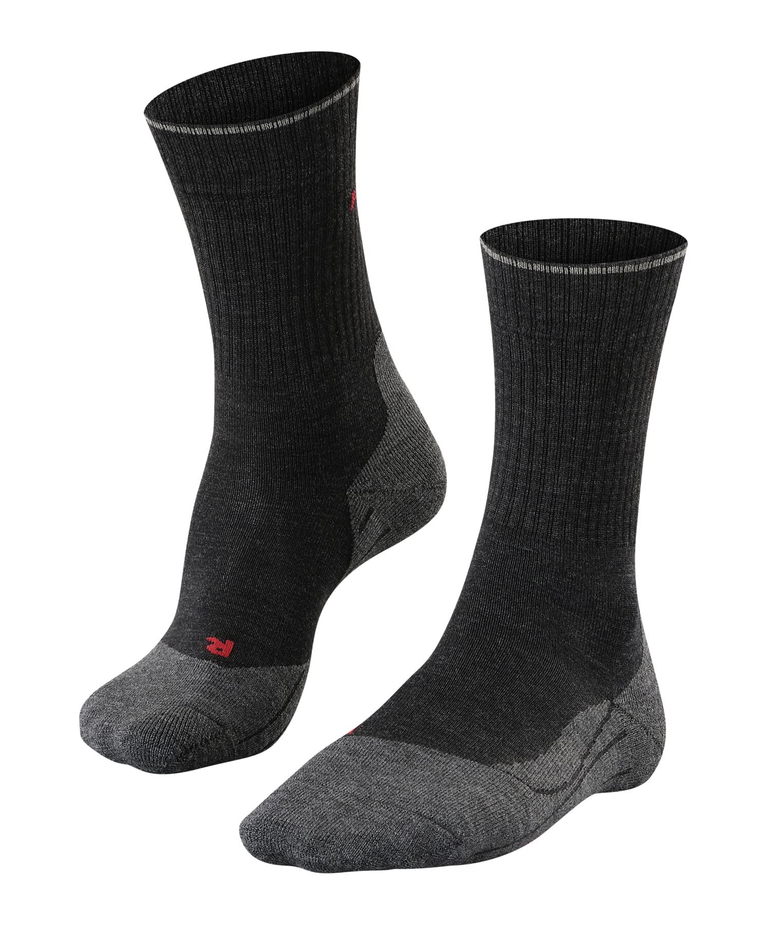 FALKE Men's TK2 Explore Wool Silk M So Thermo-Regulated Thick Anti-Blister 1 Pair Hiking Socks, Grey Anthracite Melange 3080, 11-12.5