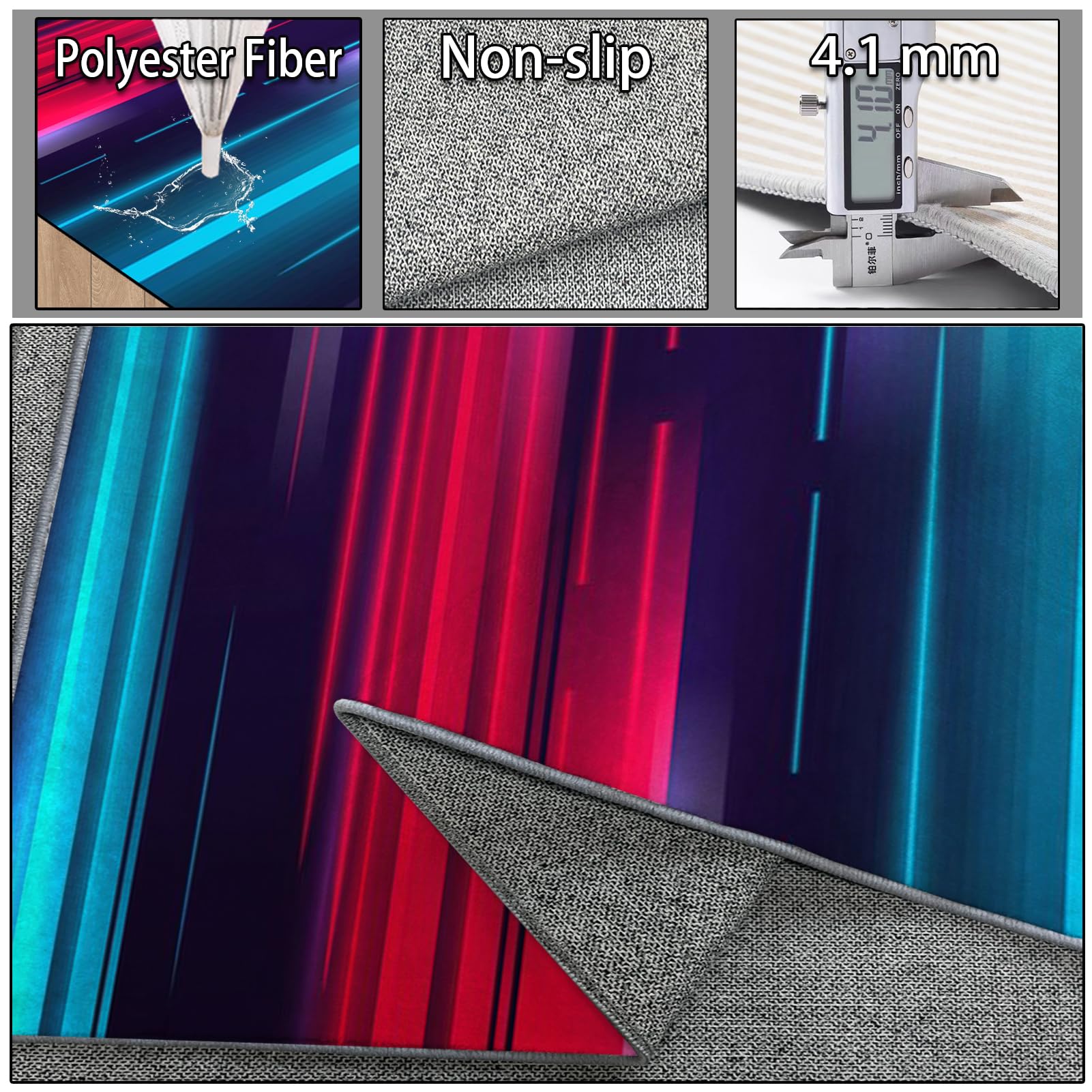 Dywan na krzesło biurowe 180 x 200 cm antypoślizgowy dywanik podłogowy na krzesło z kółkami ochraniacz na podłogę dywan podłogowy mata podłogowa do gier mata podłogowa do parkietu i płytek