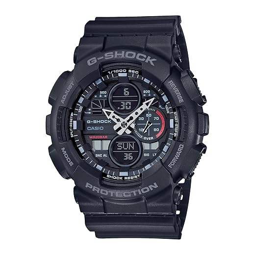 Casio Relógio masculino G-Shock GA-140-1A1 de quartzo, Preto