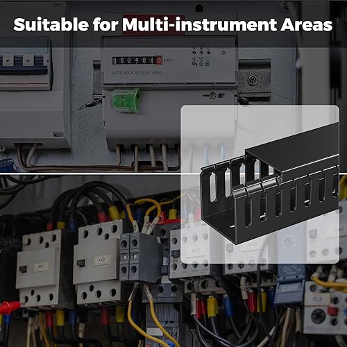 Miniatura 7 de Yecaye Canaleta de cables de 62.8 pulgadas (4 x 15.7 pulgadas), organizador de cables grande debajo del escritorio para canaleta de cables de rack