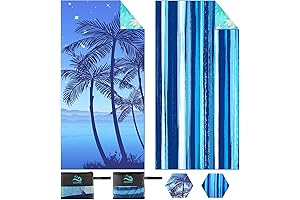 2-Pack Oversized Microfiber Beach Towels