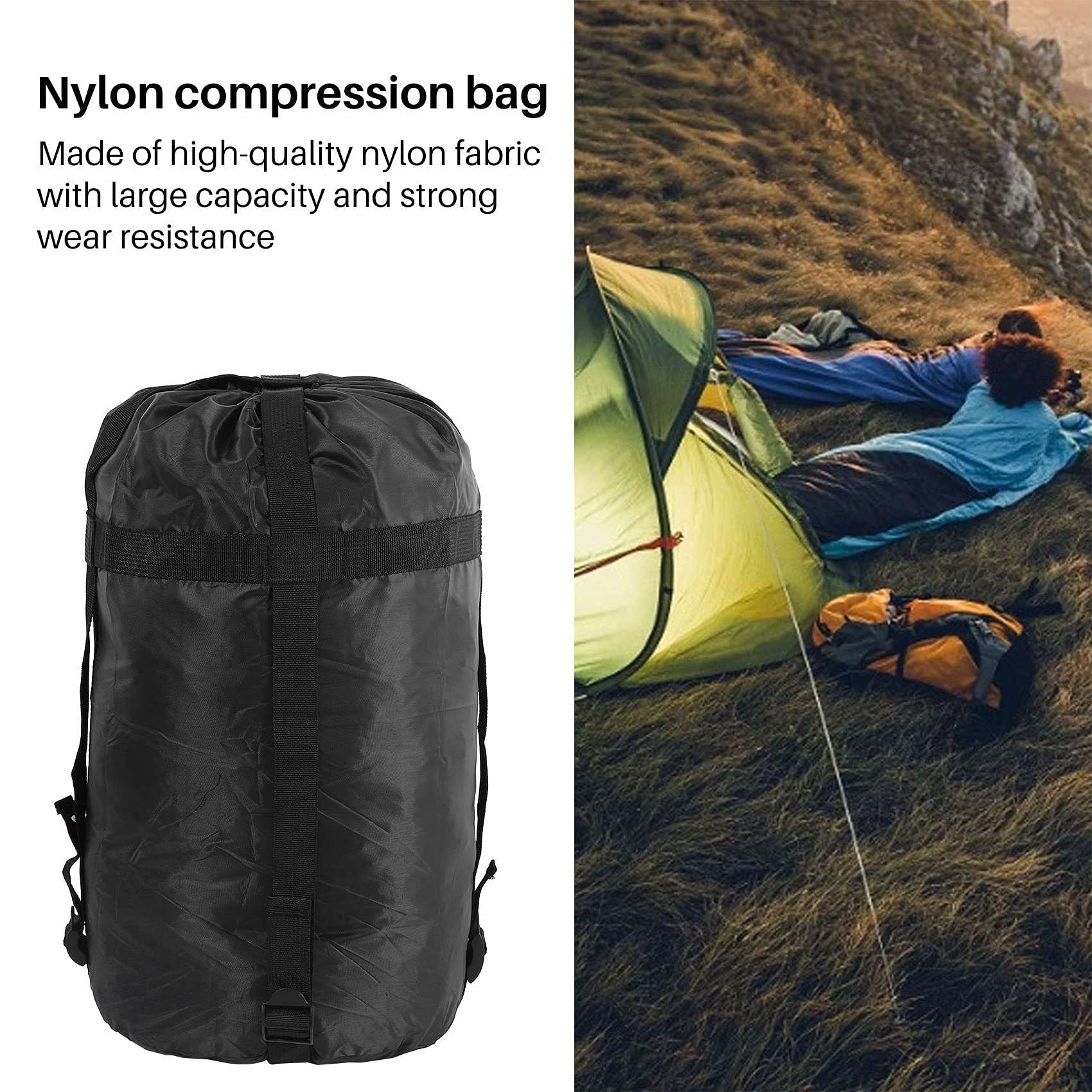 Yundxi Sacchi a compressione in nylon sacco a pelo con coulisse, con fibbie regolabili, per zaino in spalla, escursionismo, campeggio, vita all'aperto, 10 l (arancione