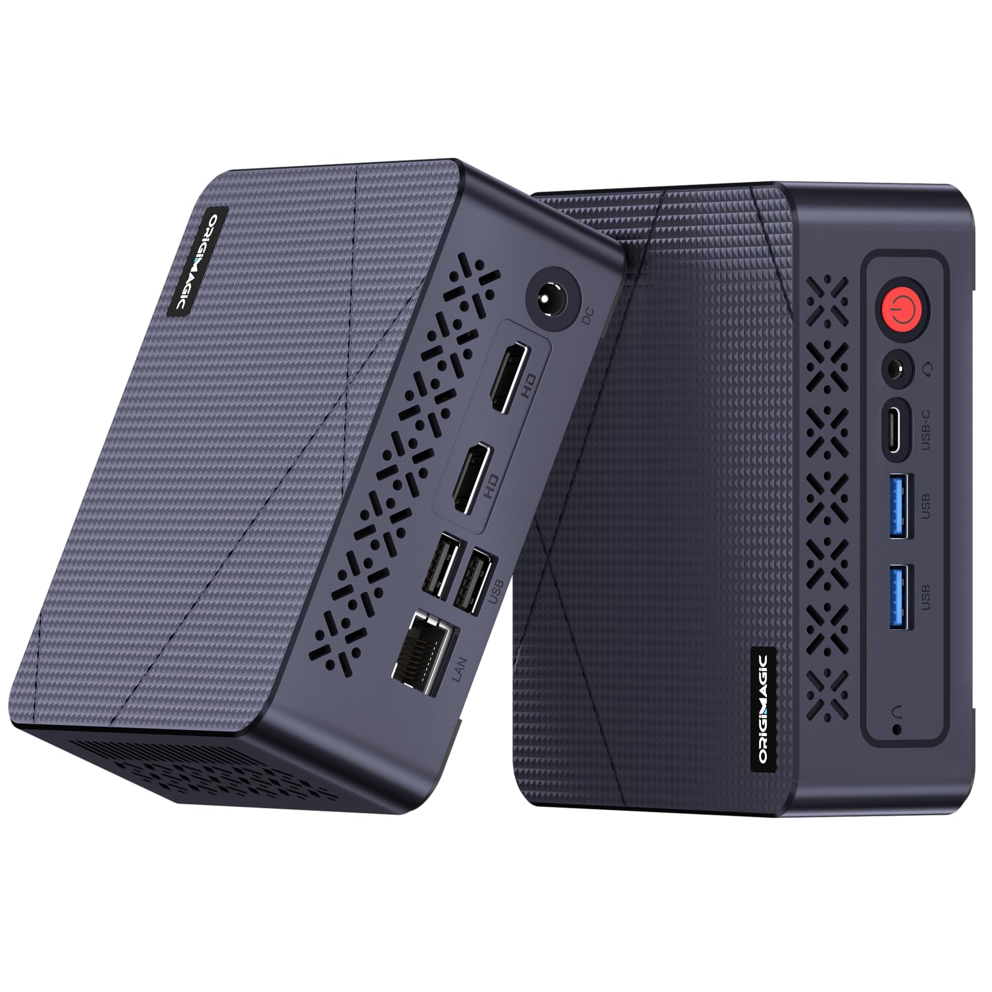 origimagic Mini PC C1, N97 Processore (fino a 3,6 GHz) 16 GB DDR4/512 GB SSD, mini desktop pc per Pre-W11 pro/WiFi 5/ BT5.1/RJ45/HDMI 2.0/4K UHD triplo schermo, PC per aziende, istruzione