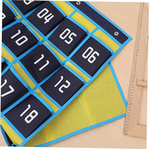 Miniatura 5 de balacoo Gráfico de bolsillo numerado para aula, organizador de bolsillo para guardarropa, organizador de aula para teléfonos celulares, soportes