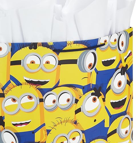 Miniatura 5 de Hallmark Bolsa de regalo extra grande de 15 pulgadas con papel de seda (miniones) para niños, cumpleaños, Navidad