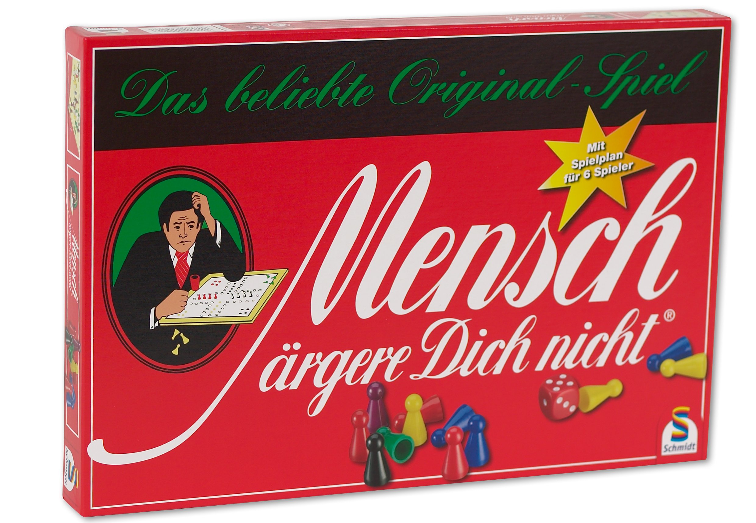 Schmidt Spiele Brettspiel Klassiker Familie Schmidt Spiele Mensch ärgere  Dich Nicht - Klassiker Brettspiel Spiel Für 2-6 Spieler Ab 6 Jahren, image size:2480x1714