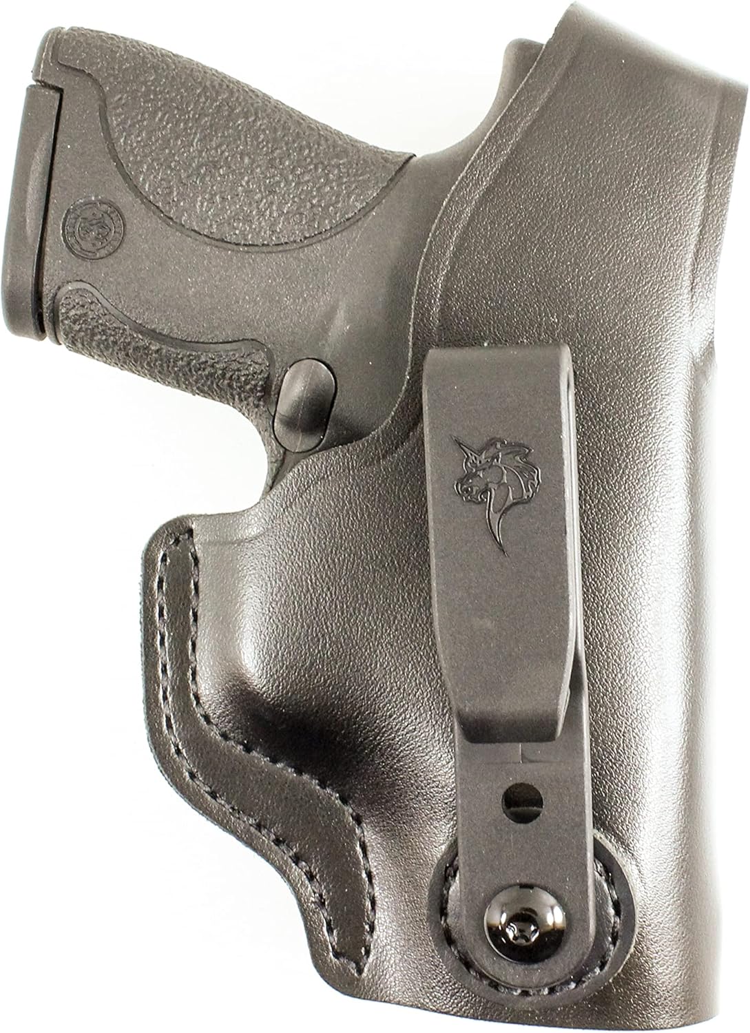 DeSantis Dual Carry II IWB/OWB Holster - IWB Holster, OWB Holster, Leather Pistol Holster, Compatible with Glock 26, Glock 27, Glock 33, Walther PPS - Right Hand Draw, Black