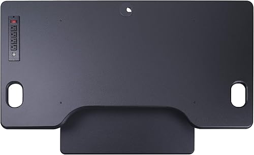 Miniatura 7 de Rocelco Convertidor de escritorio de pie ajustable de 46 pulgadas de altura con doble soporte de monitor - Cargador USB de CA de escritorio -