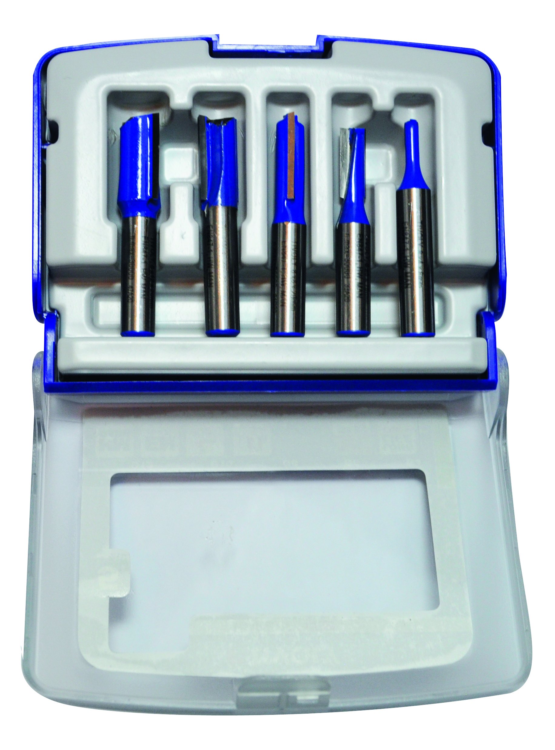 Tivoly XT606470001 Frässtifte für Oberfräse, gerade, Grau, 5-teiliges Set