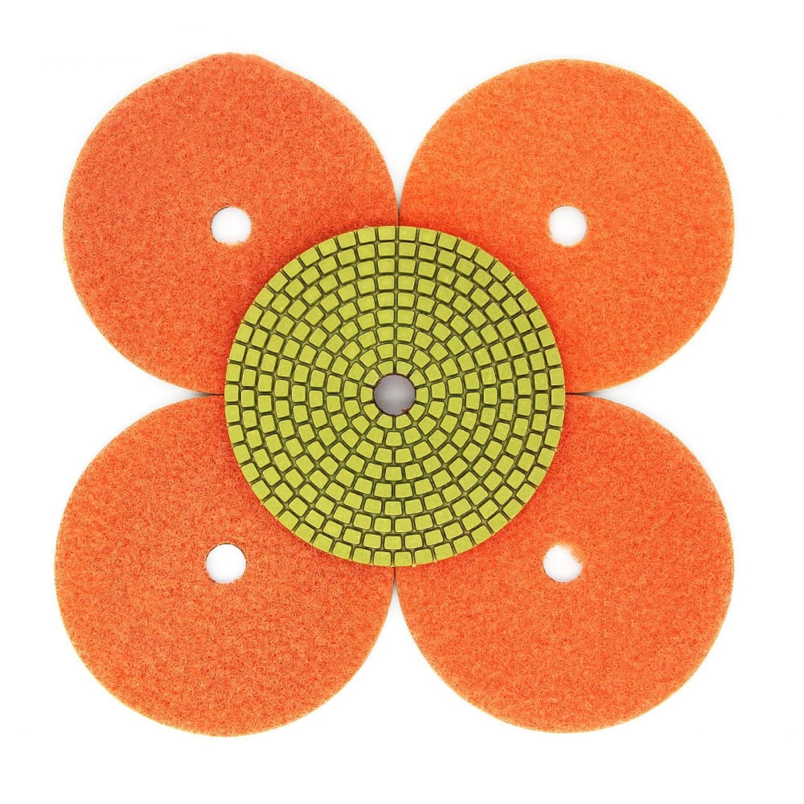 Almohadillas pulidoras de diamante, Disco de lijado flexible con almohadilla de pulido de diamante de 4 pulgadas, 5 unidades, for granito, mármol, hormigón, pulido de suelos(200)