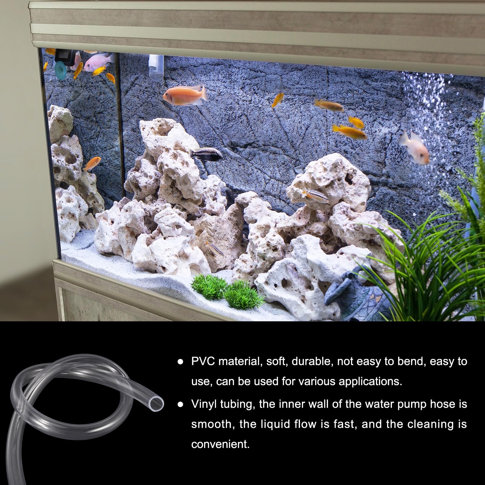 Rebower 10ft 19mm x 25.4mm Clear Plastic PVC Tubing Flexible Vinyl Tube, [for Garden Irrigation Water Hose, Fish Tank - Image 3