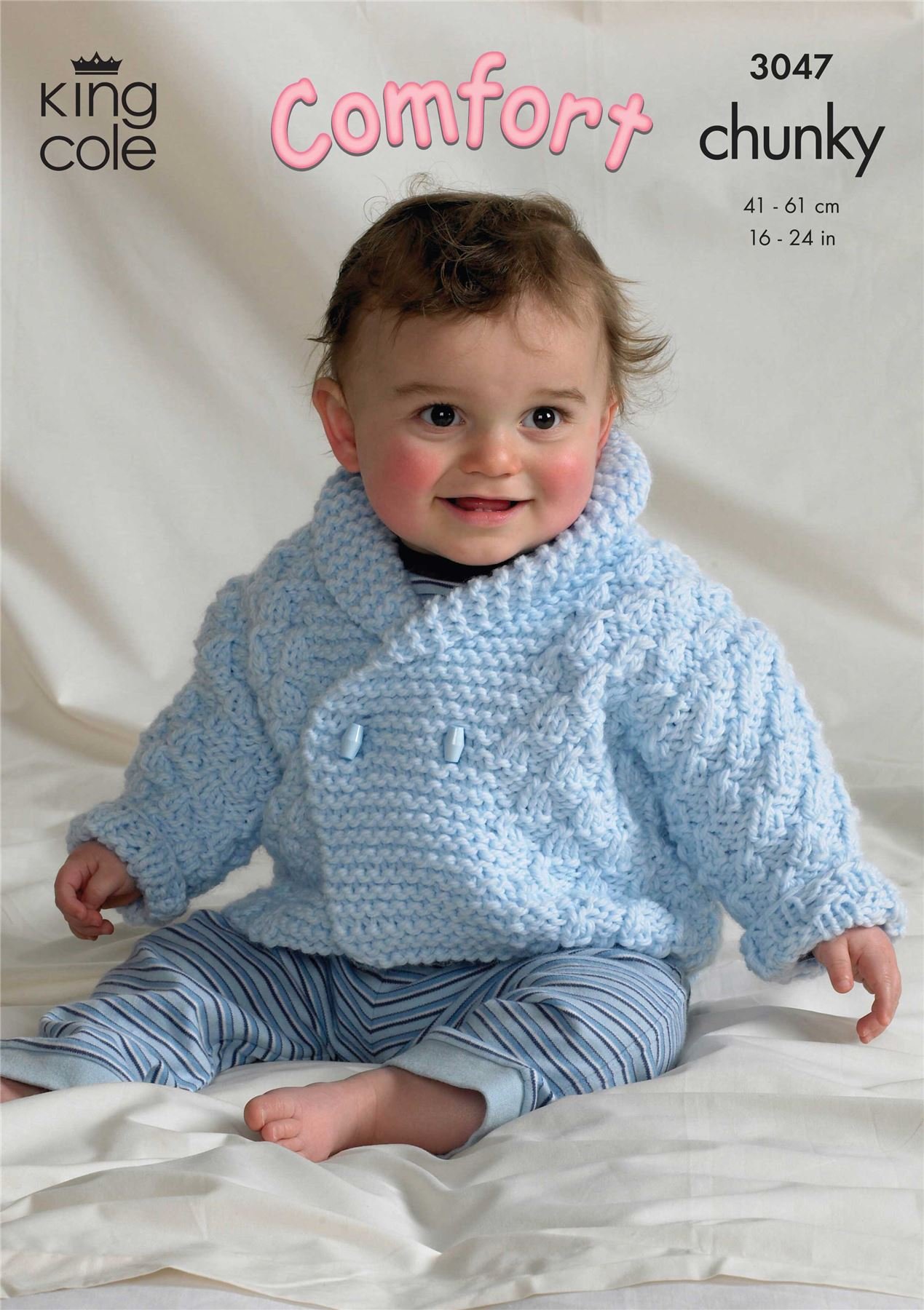 King Cole Chunky Knitting Pattern Jacket Cardigan and Sweater 3047