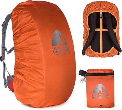 Unigear Backpack Rain Cover Waterproof Rating 5000mm, Ultraportable and Durable with 2 Anti-Slip Buckle Strap, Integrated Carry Pouch Design