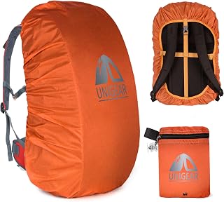 Backpack Rain Cover, 5000mm Waterproof with 2 Anti-Slip Straps | Ultraportable waterproof backpack cover, buckle-secured fit, integrated carry pouch for hiking, travel and outdoor packs