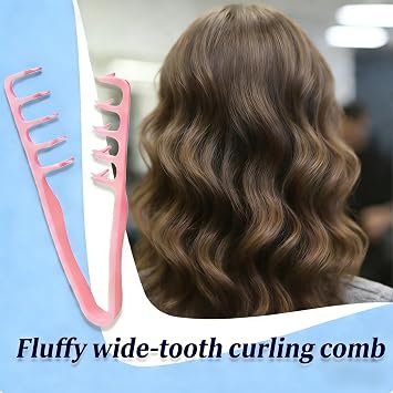 2Pcs Texture Styling Comb for Men, Nowavibe Magic Volumising Comb, Wide Tooth Messy Hair Tool with Textured Parting,2-in-1 Folding Comb for Fluffy Hairstyles Pink