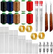 70 Piece Sewing Kit – Portable Big Eye Steel Hand Sewing Needles Set for Beginners & Everyday Use – DIY Craft Set with Threads, Thimble & Seam Ripper (70 PCS)