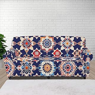GLENLCWE Stretch Sofa Cover Boho Mandala Floral Couch Cover 3 Seater Cus...