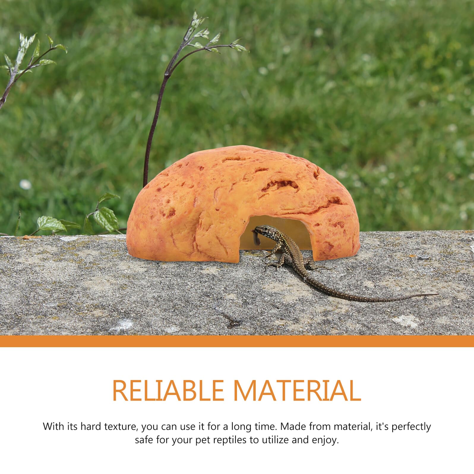 Escondite para Reptiles de Resina Cueva y Plataforma para Tomar el Sol Decoración para Terrarios de Tortugas Serpientes y Cueva Refugio Multifuncional para Mascotas Rastreras