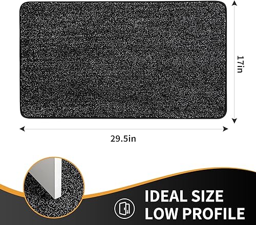 Miniatura 2 de Mibao Tapete para puerta de interior, de 18 x 30 pulgadas, tapete antideslizante de bajo perfil, tapete para puerta de perro, tapete de bienvenida