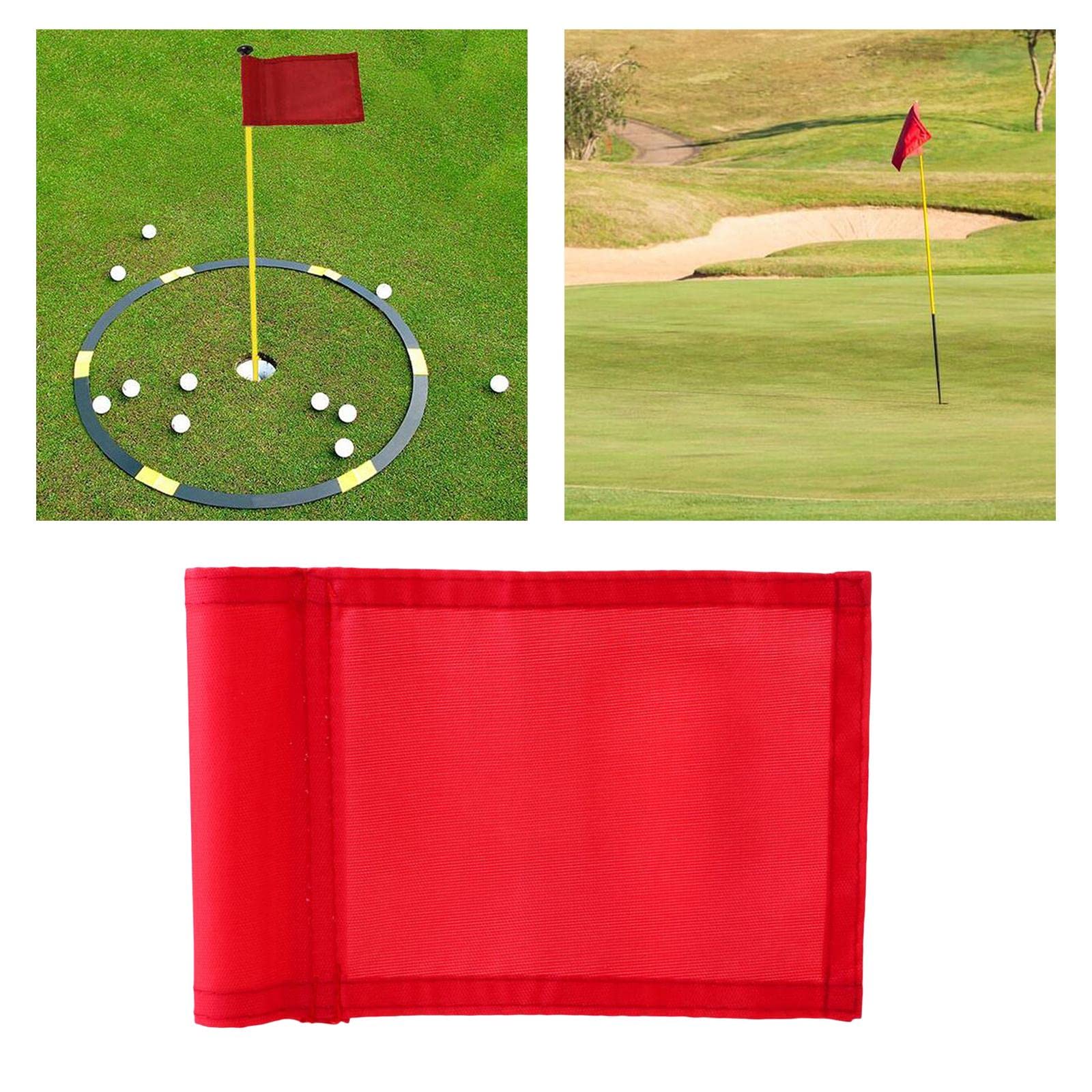 Rockible Mini Drapeau de Golf Double Face 420D Nylon Double Couture Entraînement Vert