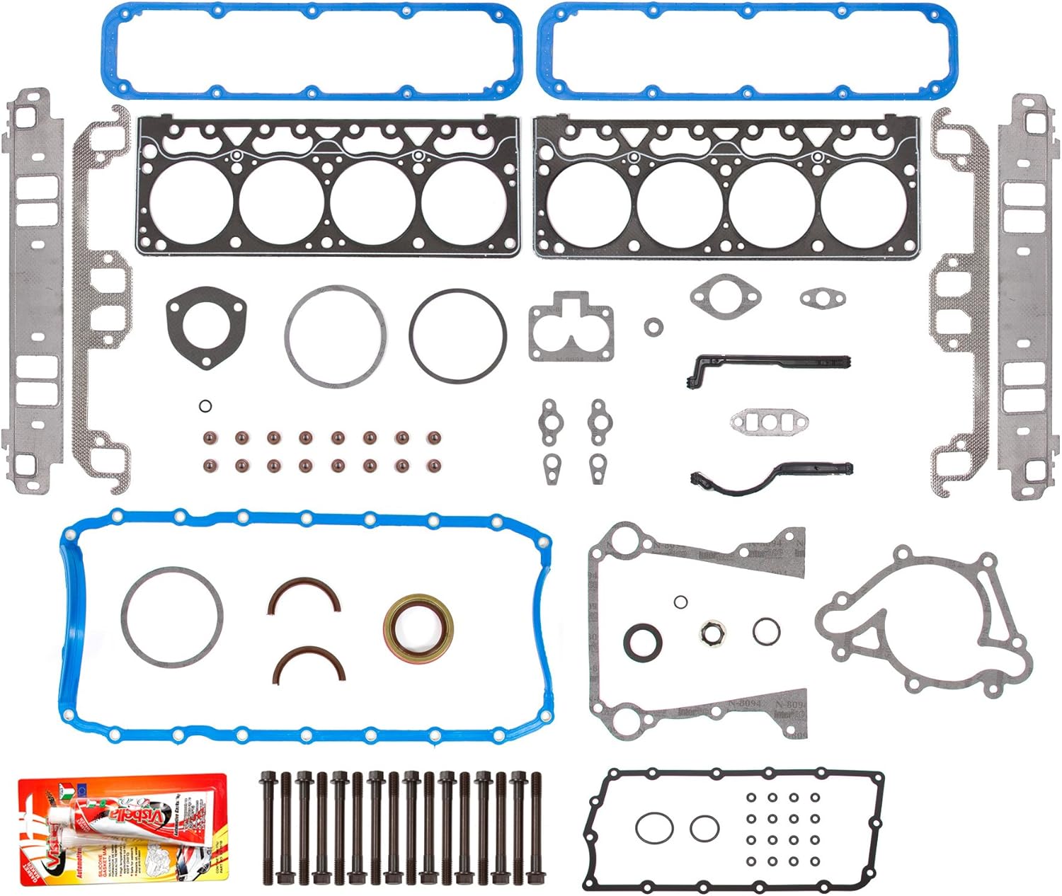 Compatible With 98-03 Jeep Grand Cherokee Dodge Durango Dakota 5.9 Full Gasket Set Head Bolts